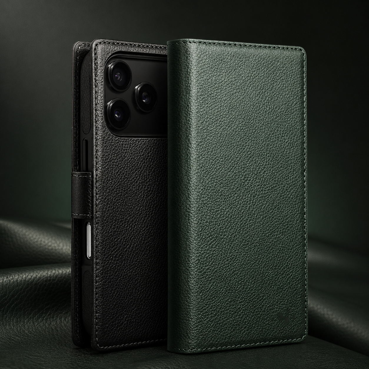 Premium iPhone Case Handmade Genuine Leather Wallet Flip Cover with Card Slots Ultra Slim Shockproof Design Horizontal Stand Function