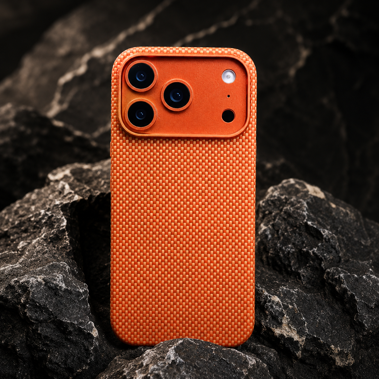 Premium iPhone Case Magnetic Carbon Aramid Fiber Cover Kevlar Shockproof Full Body Protective Design