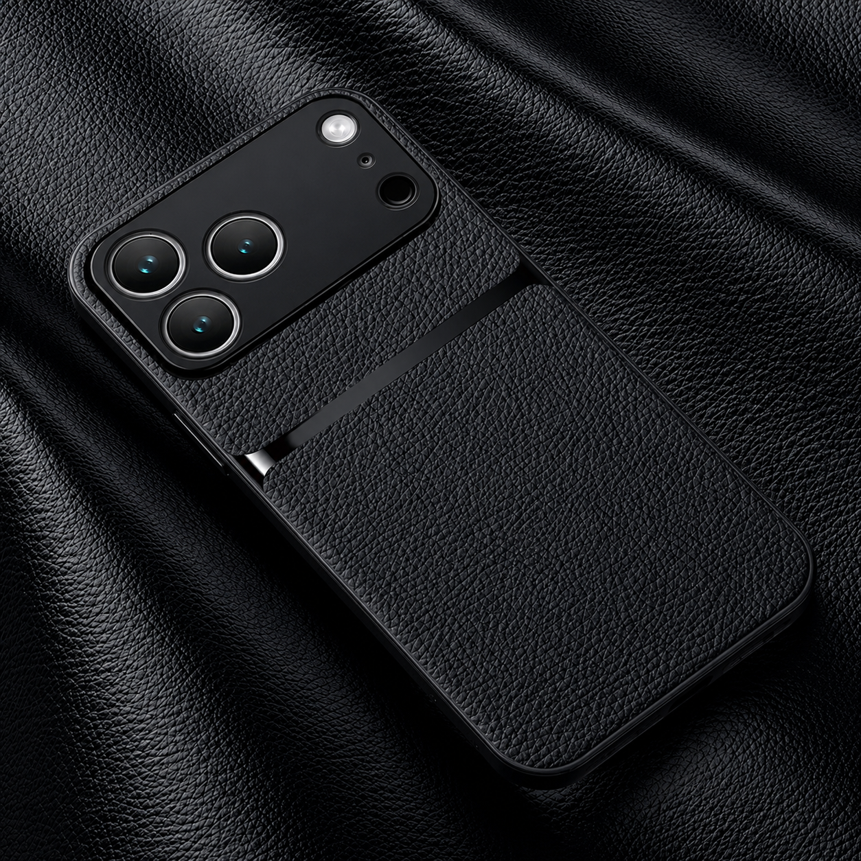Premium iPhone Case Leather Pattern Silicone Cover Shockproof Protective Back Case