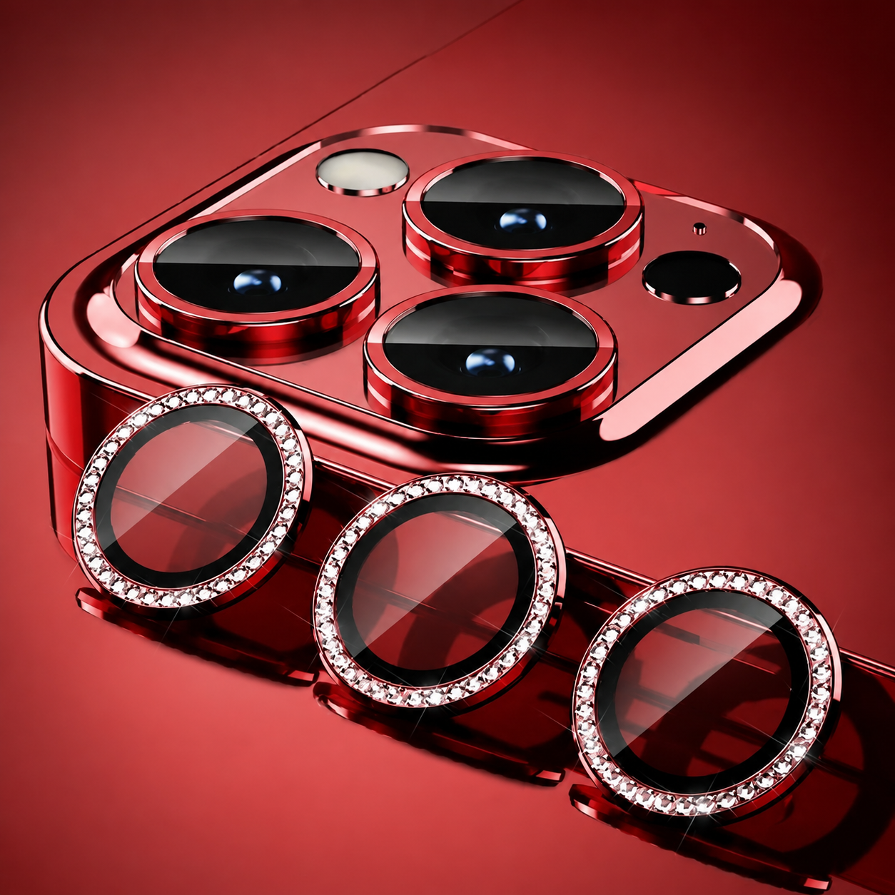 Premium iPhone Camera Lens Protector Tempered Glass Metal Ring Scratch Resistant Shockproof Anti Dust Precision Fit Protective Cover