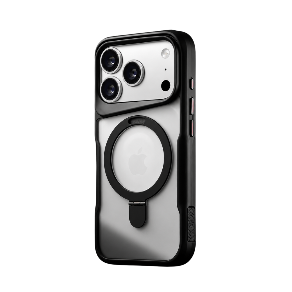Premium iPhone Case Magnetic Ring Stand Matte Cover MagSafe Compatible Shockproof Translucent Protective Case