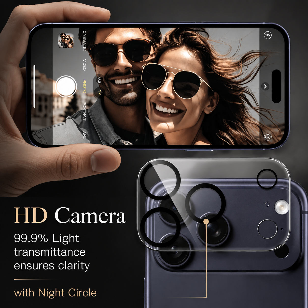 Premium iPhone Camera Lens Protector 9H Tempered Glass Ultra Clear Scratch Resistant Drop Protection Precision Fit Cover