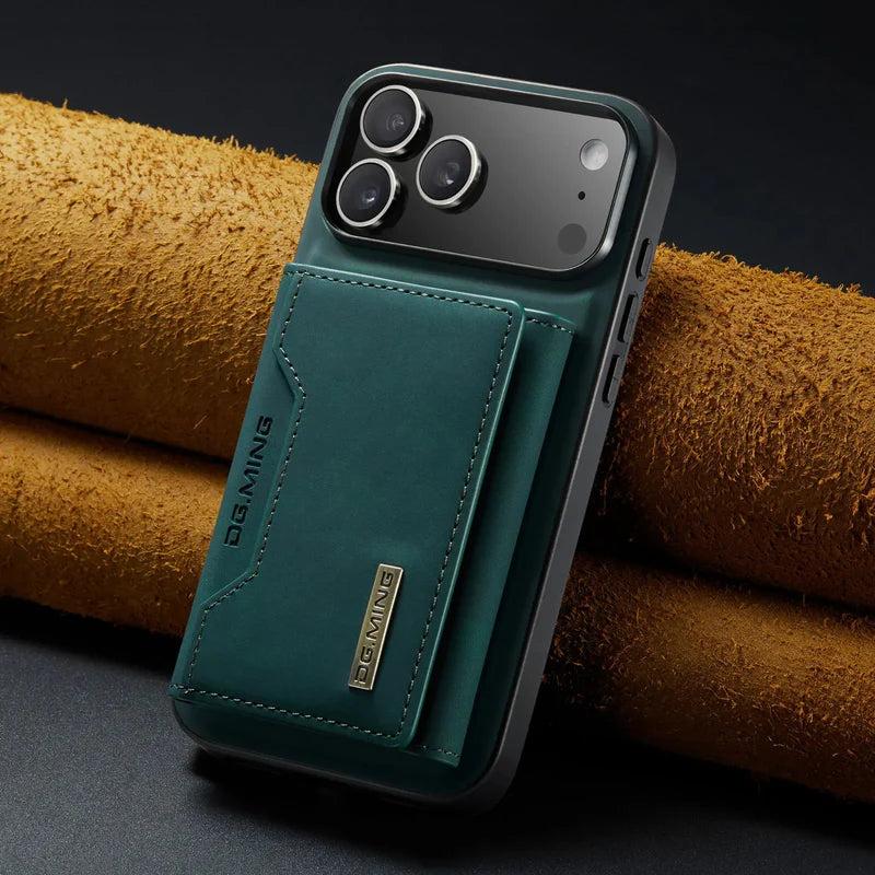 Premium iPhone Case 2 In 1 Detachable Magnetic Leather Wallet Cover Card Slots Kickstand Full Body Protection
