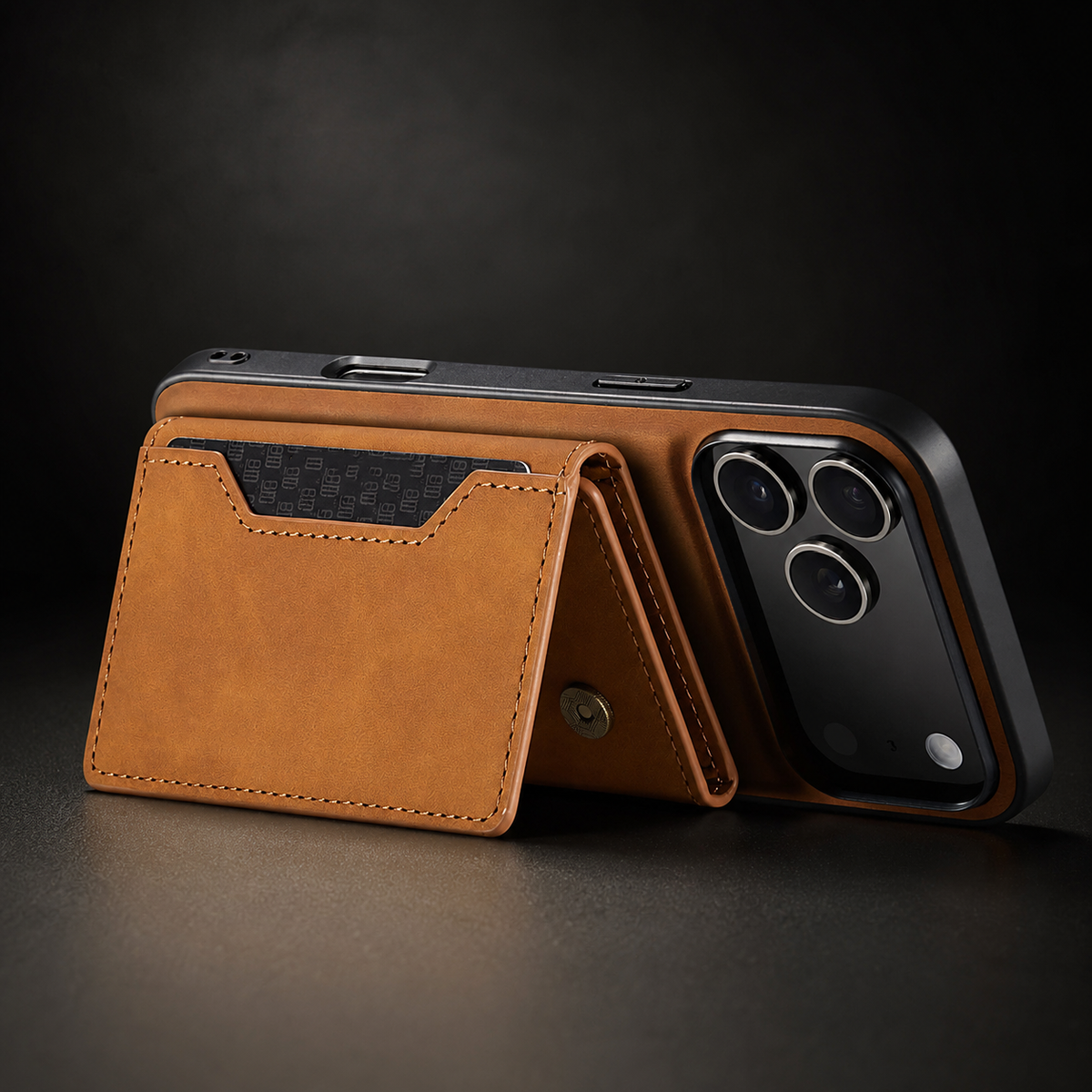 Premium iPhone Case 2 In 1 Detachable Magnetic Leather Wallet Cover Card Slots Kickstand Full Body Protection