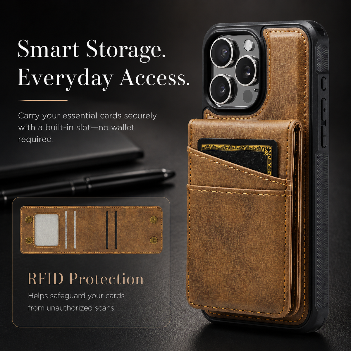Premium iPhone Case 2-in-1 Magnetic Detachable Wallet Flip Cover Card Holder Full Protection