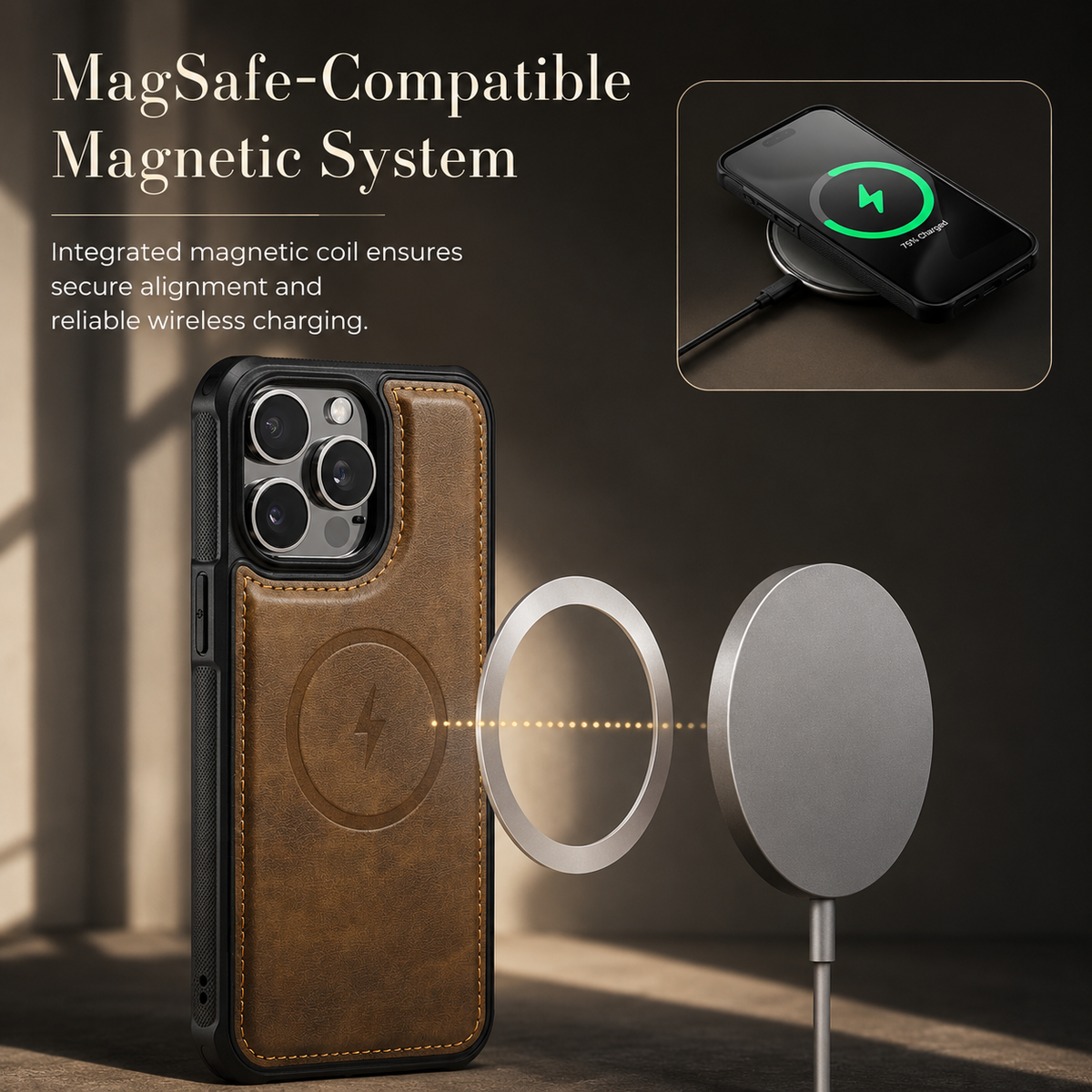 Premium iPhone Case 2-in-1 Magnetic Detachable Wallet Flip Cover Card Holder Full Protection