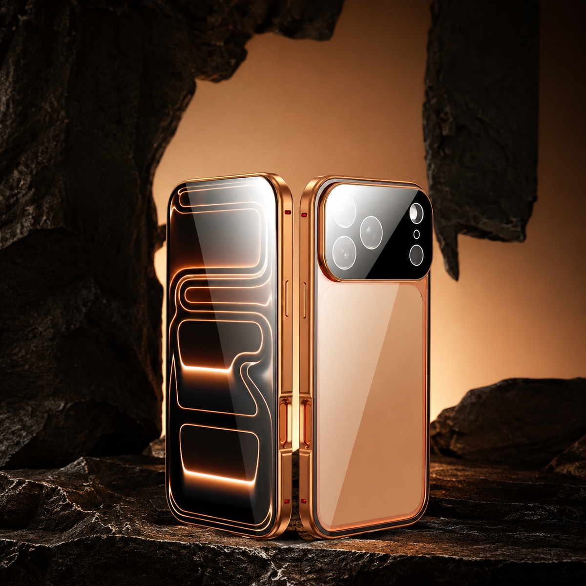 Premium iPhone Case 360 Full Protection Magnetic Glass Cover Aluminum Alloy Frame Shockproof Anti Scratch Bumper Full Coverage