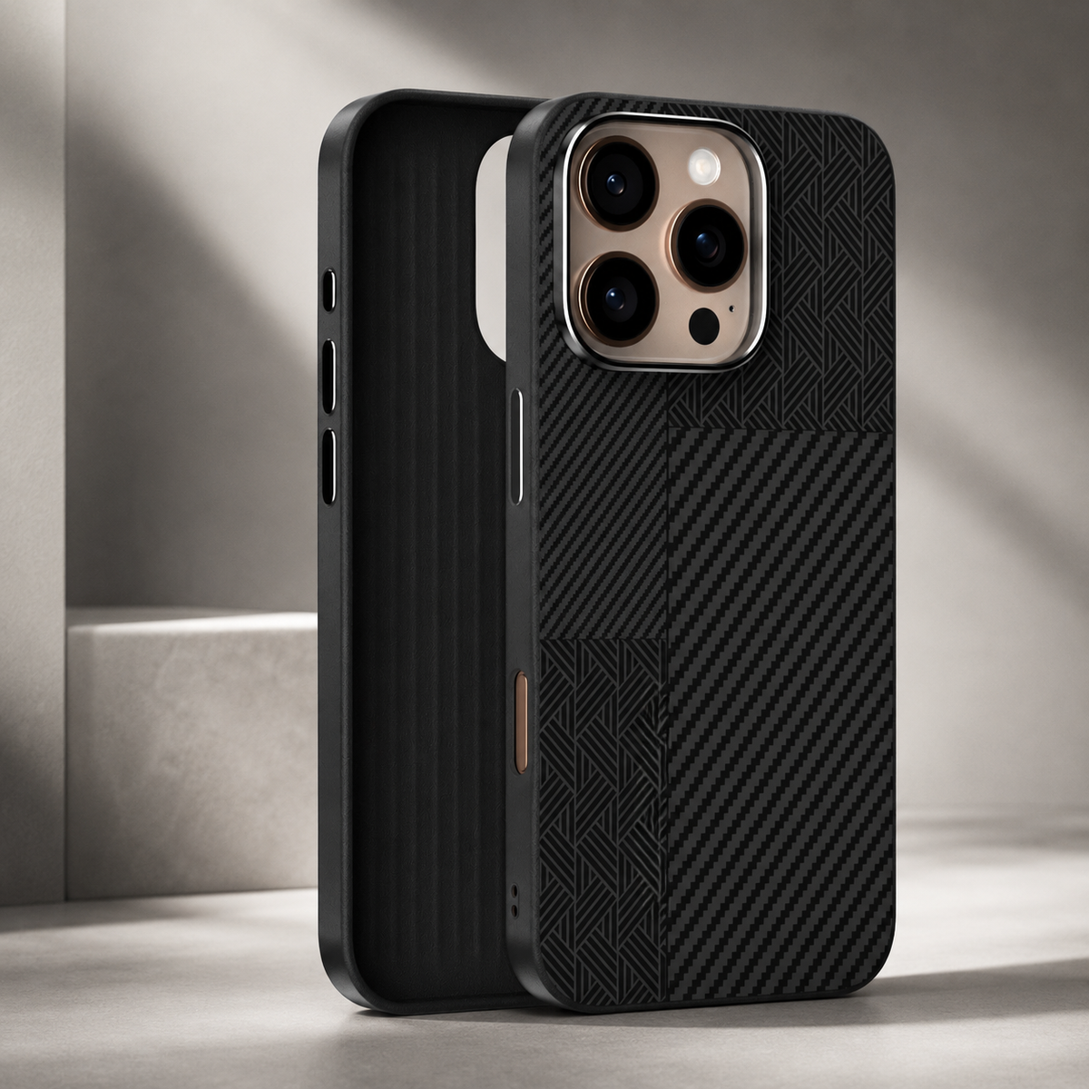 Premium iPhone Case 3D Embossed Magnetic Cover Skin Feel Frosted Back Shockproof Dual Layer Protective Case