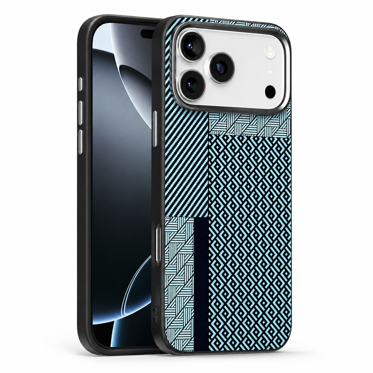 Premium iPhone Case 3D Embossed Magnetic Cover Skin Feel Frosted Back Shockproof Dual Layer Protective Case