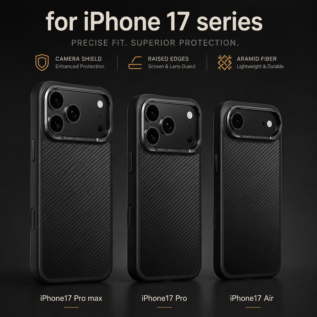 Premium iPhone Case 600D Kevlar Aramid Fiber Cover Magnetic Shockproof Anti Fingerprint Anti Scratch Protection