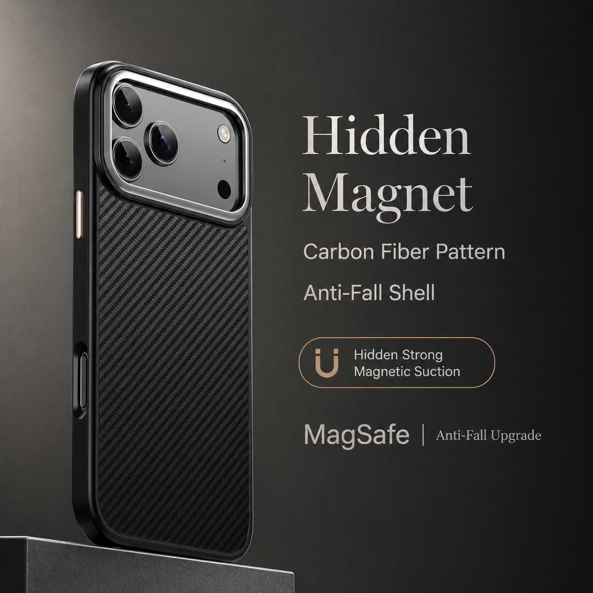 Premium iPhone Case 600D Kevlar Magnetic Cover Carbon Fiber TPU PC Shockproof Anti Fingerprint Protection