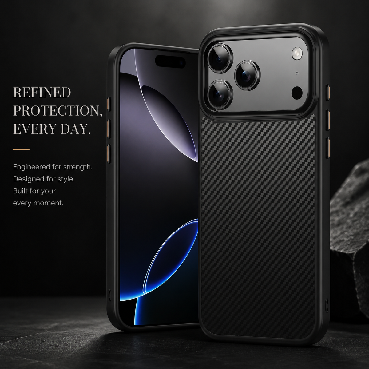 Premium iPhone Case 600D Kevlar Magnetic Cover Carbon Fiber TPU PC Shockproof Anti Fingerprint Protection