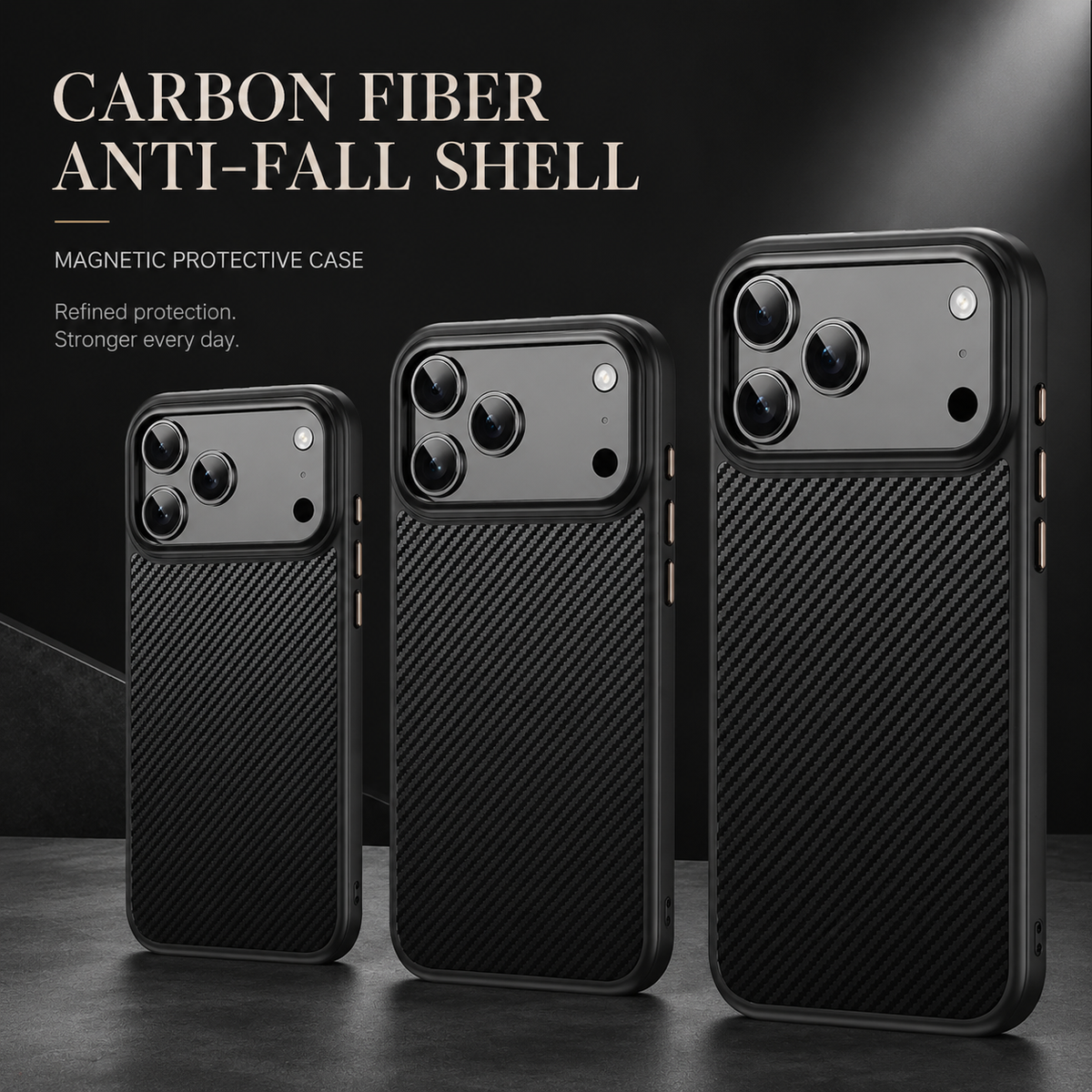 Premium iPhone Case 600D Kevlar Magnetic Cover Carbon Fiber TPU PC Shockproof Anti Fingerprint Protection