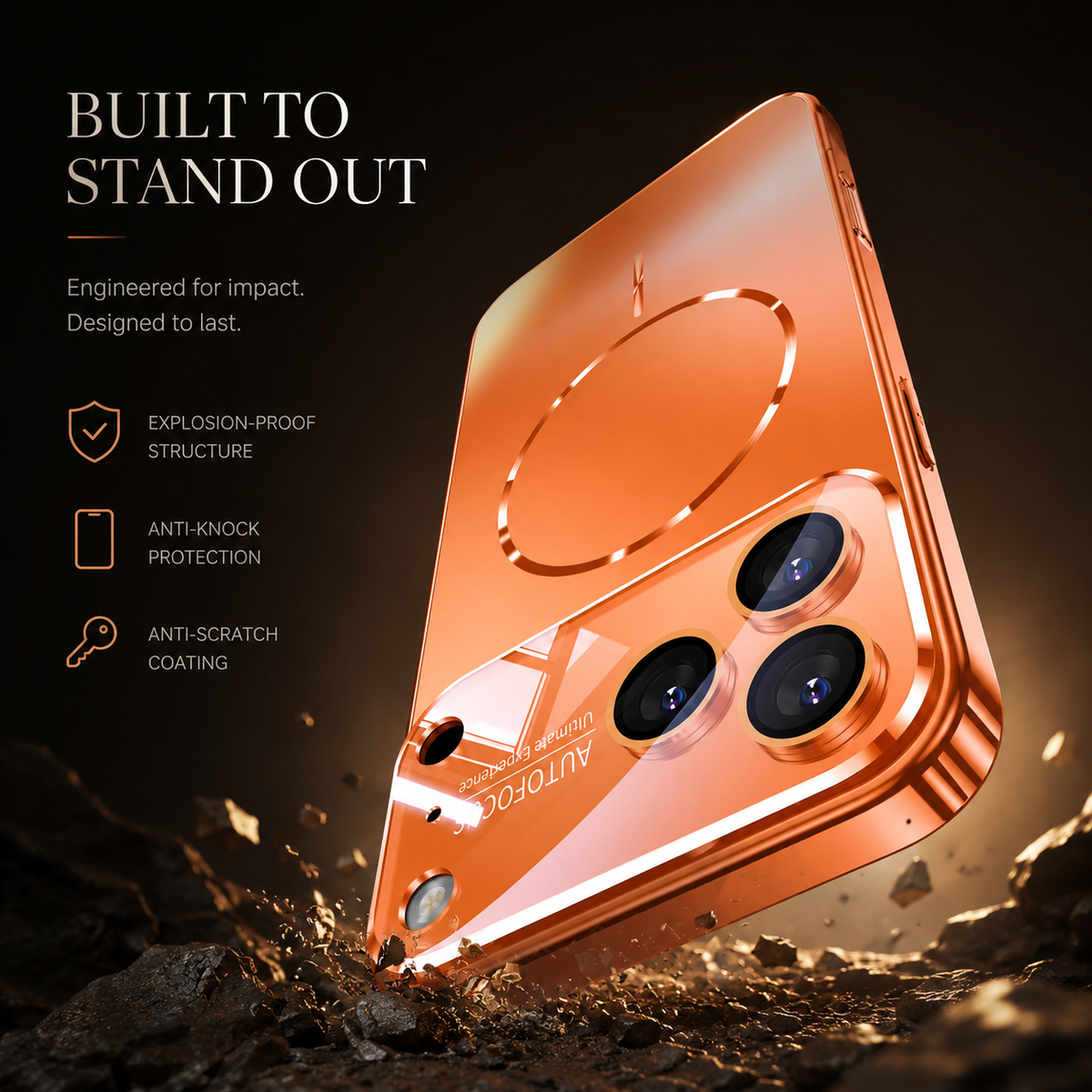 Premium iPhone Case AG Nano Matte Hard Back Magnetic Cover with Anti Fingerprint Acrylic Design MagSafe Wireless Charging Support