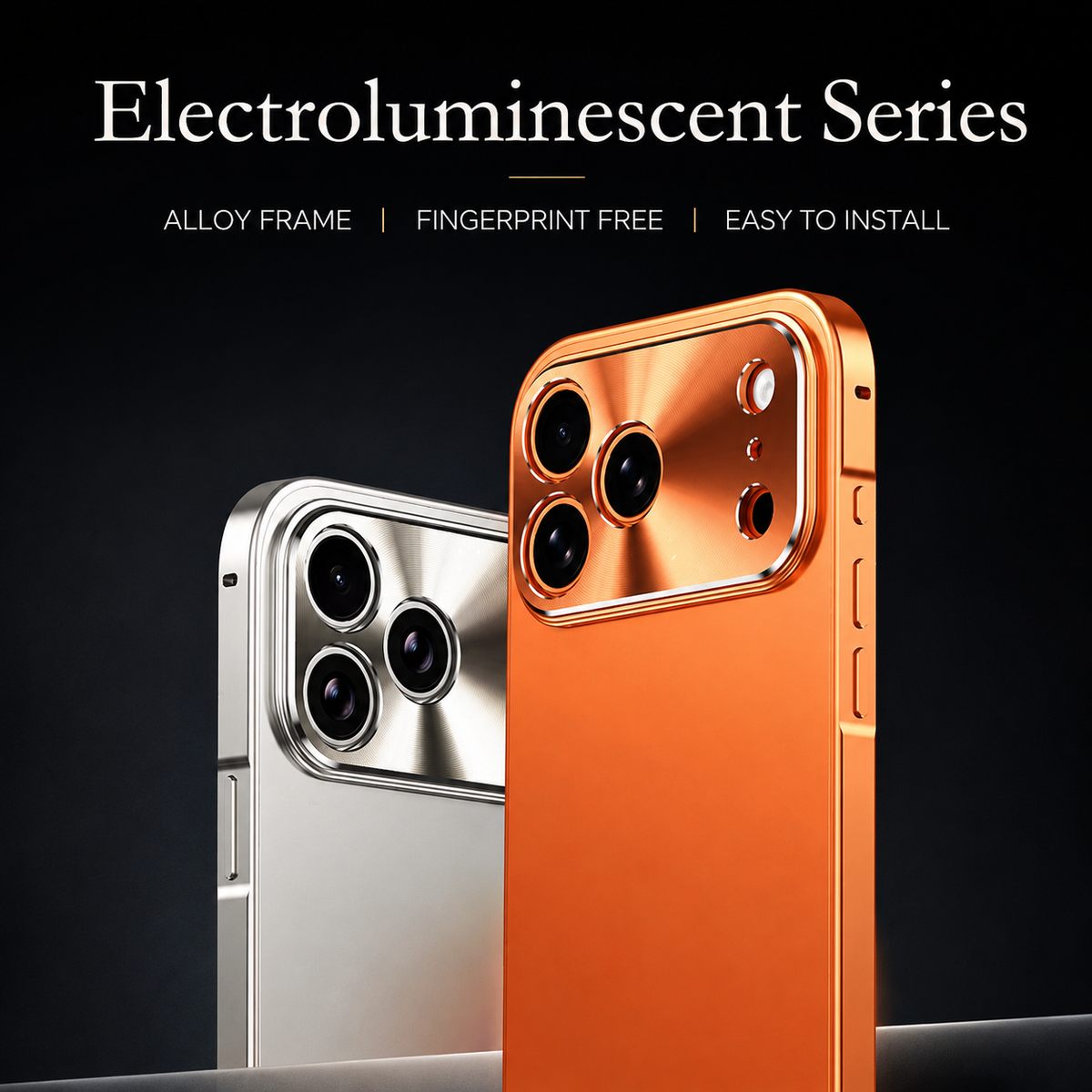 Premium iPhone Case All Aluminum Magnetic Frame with Frosted PC Backplate Ultra Thin Shock Absorbing Protective Design