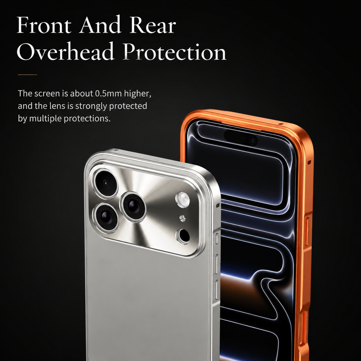 Premium iPhone Case All Aluminum Magnetic Frame with Frosted PC Backplate Ultra Thin Shock Absorbing Protective Design