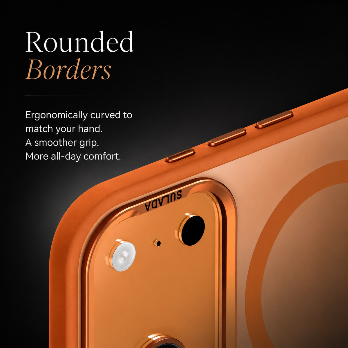 Premium iPhone Case Alloy Lens Frame Matte MagSafe Cover with Translucent Hybrid Design Shockproof PC TPU Half Wrapped Protection