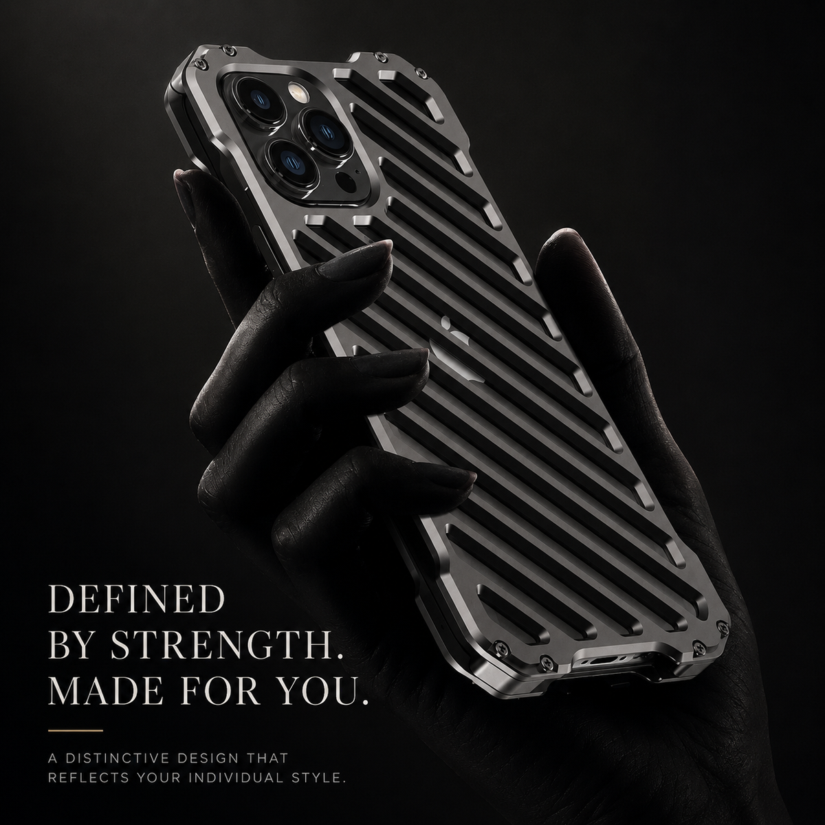 Premium iPhone Case Aluminum Alloy Armor Cover CNC Metal Shockproof Dual Layer Anti Fingerprint Protective Case