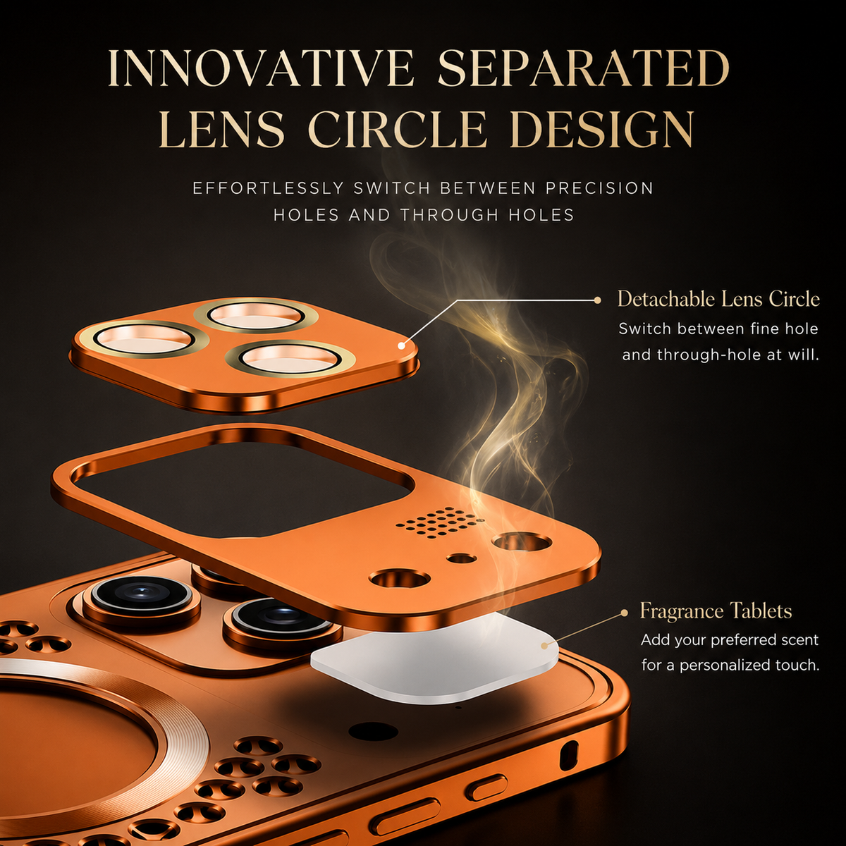 Premium iPhone Case Aluminum Alloy Frame Cover Magnetic Heat Dissipation Shockproof Anti Fall Camera Lens Protection