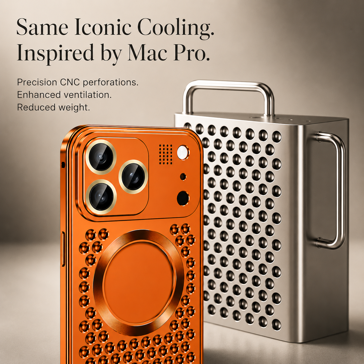 Premium iPhone Case Aluminum Alloy Frame Cover Magnetic Heat Dissipation Shockproof Anti Fall Camera Lens Protection