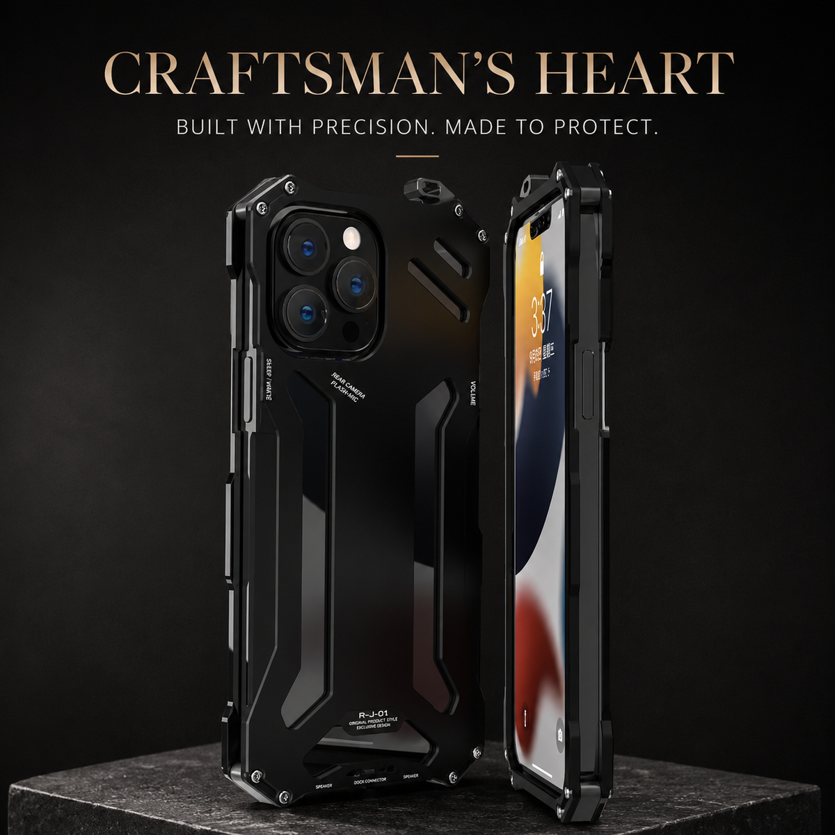 Premium iPhone Case Aluminum Alloy Metal Armor Cover Military Grade Shockproof Cooling Design Anti Scratch Protective Case