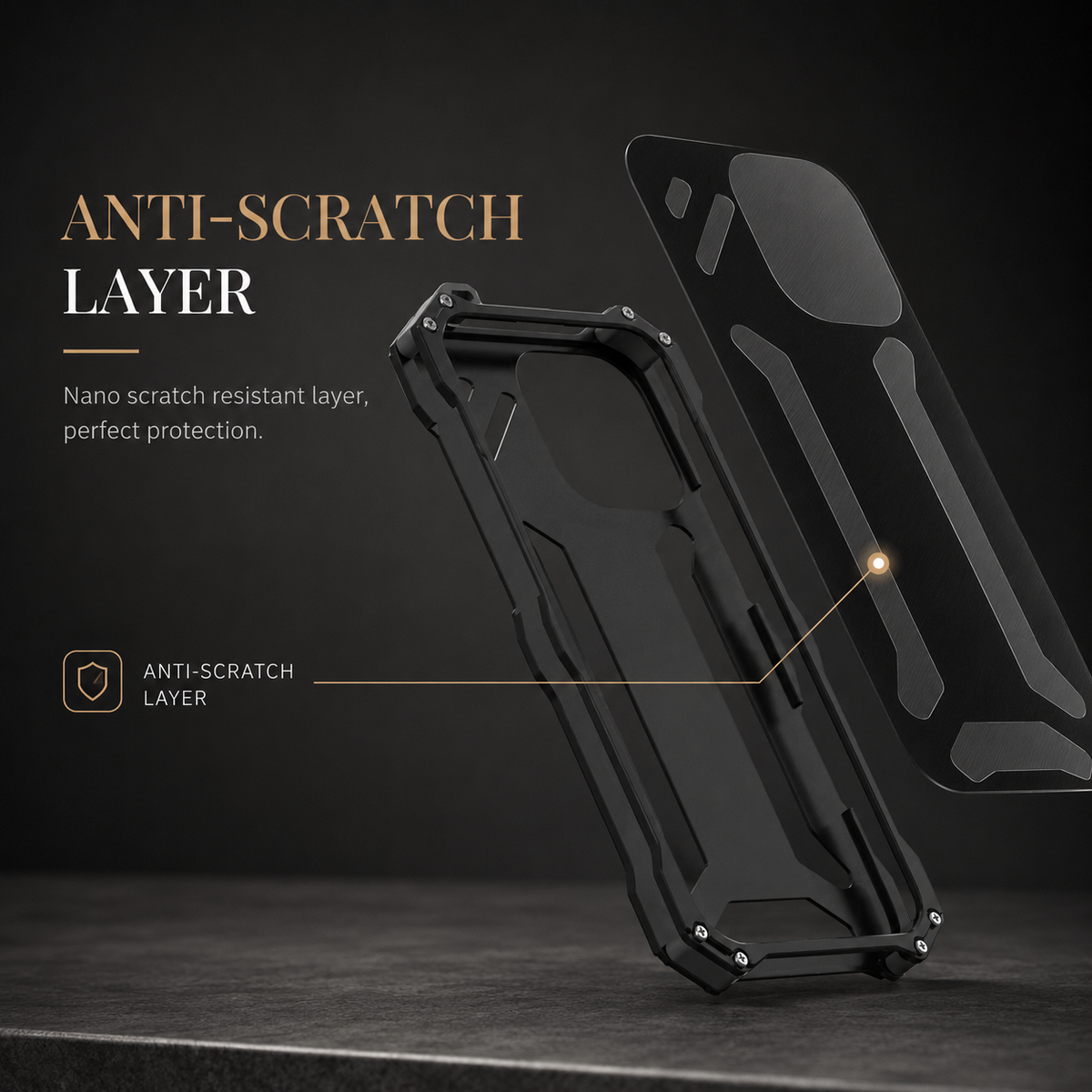 Premium iPhone Case Aluminum Alloy Metal Armor Cover Military Grade Shockproof Cooling Design Anti Scratch Protective Case