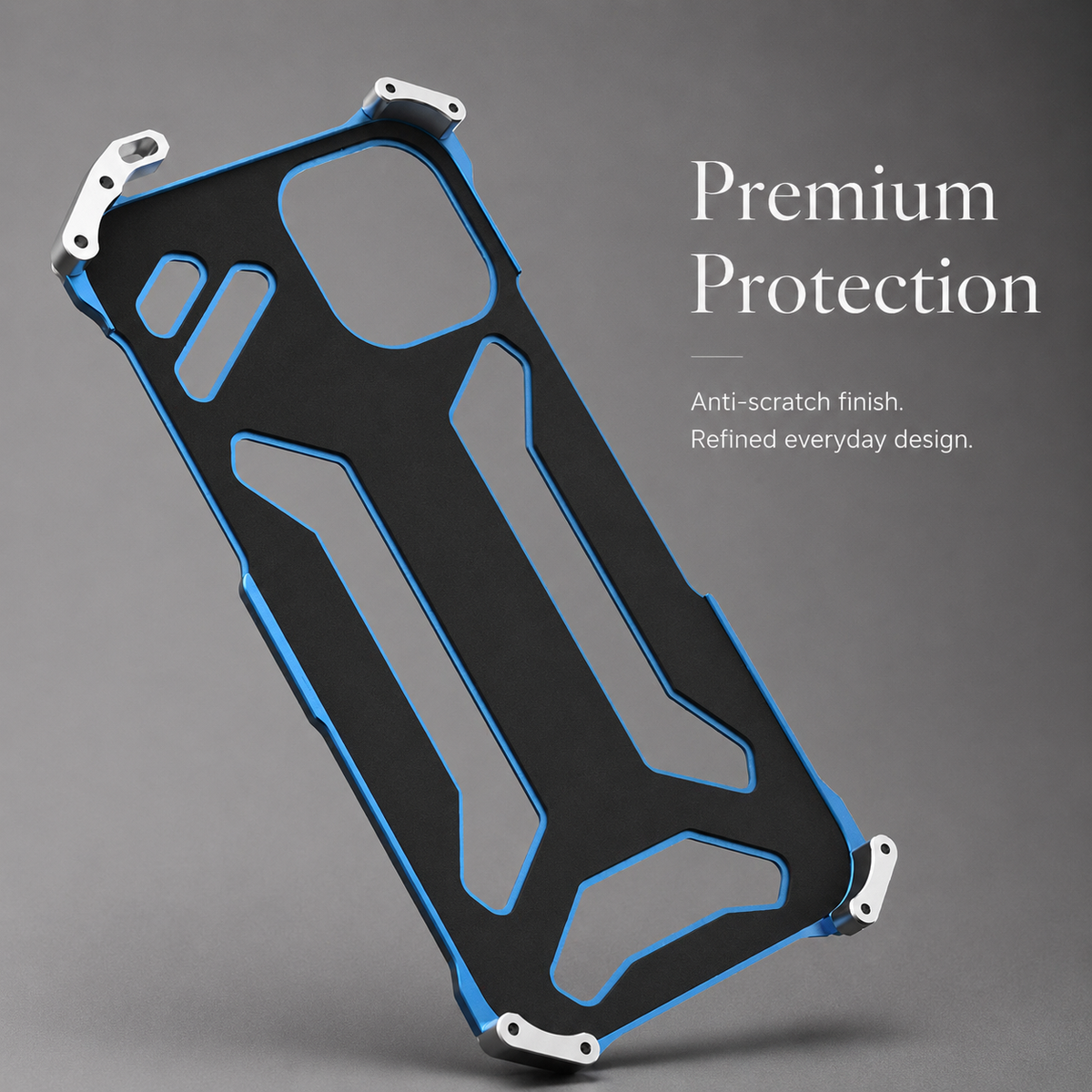 Premium iPhone Case Aluminum Alloy Metal Armor Cover Military Grade Shockproof Cooling Design Anti Scratch Protective Case