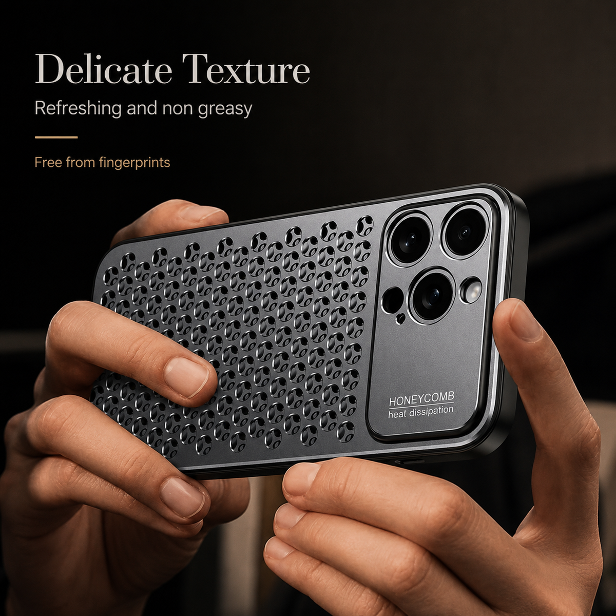 Premium iPhone Case Aluminum Alloy Protective Cover Breathable Metal Design Anti Fingerprint Scratch Resistant Slim Frame