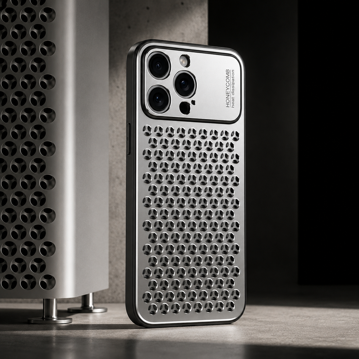 Premium iPhone Case Aluminum Alloy Protective Cover Breathable Metal Design Anti Fingerprint Scratch Resistant Slim Frame
