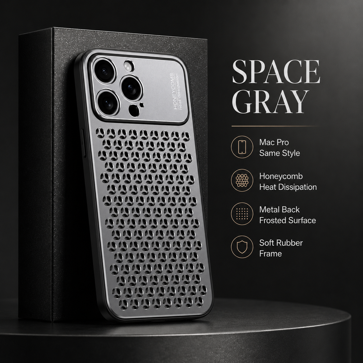 Premium iPhone Case Aluminum Alloy Protective Cover Breathable Metal Design Anti Fingerprint Scratch Resistant Slim Frame