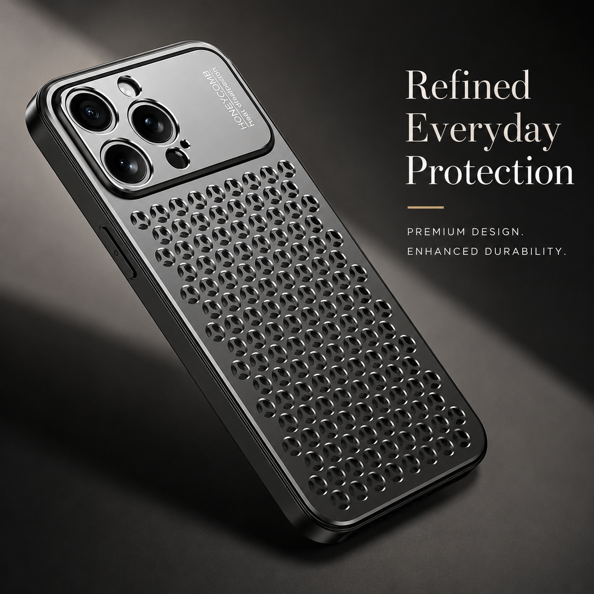 Premium iPhone Case Aluminum Alloy Protective Cover Breathable Metal Design Anti Fingerprint Scratch Resistant Slim Frame