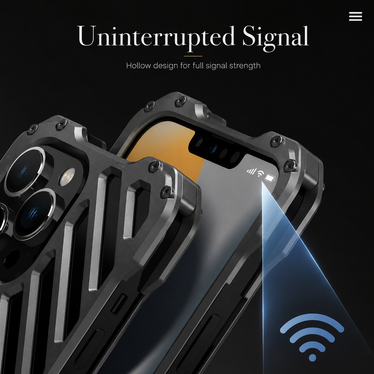 Premium iPhone Case Aluminum Armor Bumper Shockproof Metal Gear Transparent Hard Cover Camera Lens Protection Case