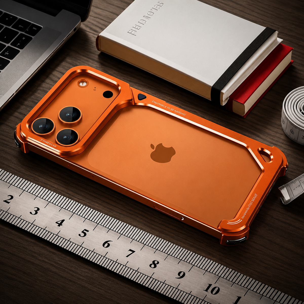Premium iPhone Case Aluminum Frame with Lens Holder MagSafe Wireless Charging Support Slim Drop Protection Metal Design