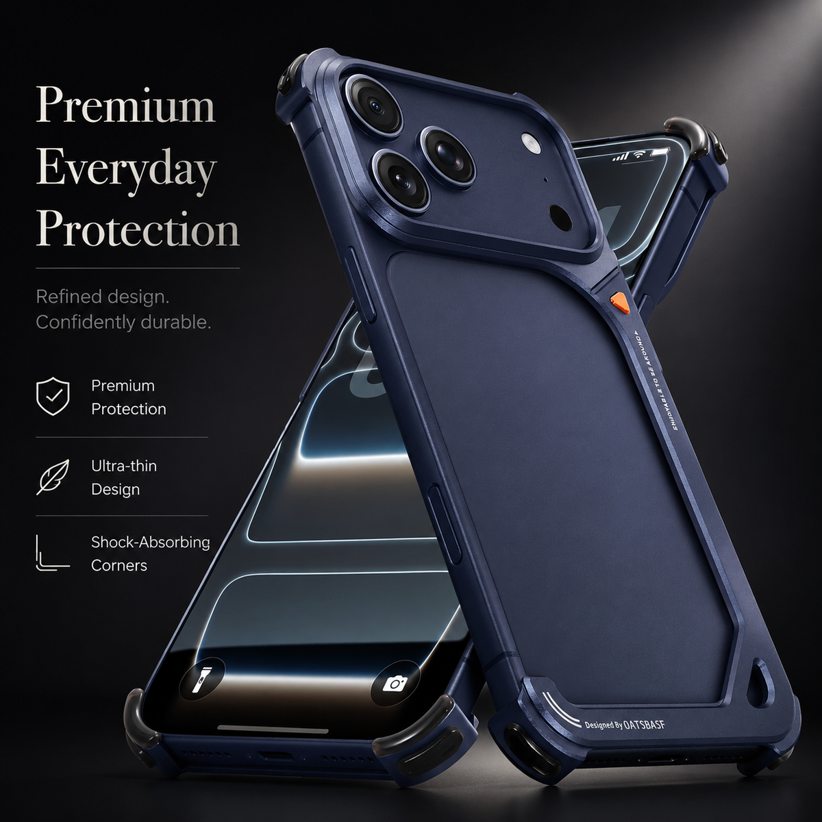 Premium iPhone Case Aluminum Frame with Lens Holder MagSafe Wireless Charging Support Slim Drop Protection Metal Design