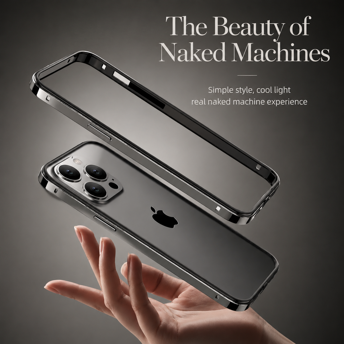 Premium iPhone Case Aluminum Metal Frame Bumper Cover Silicone Protection Shockproof Durable Rugged Edge Protection Case