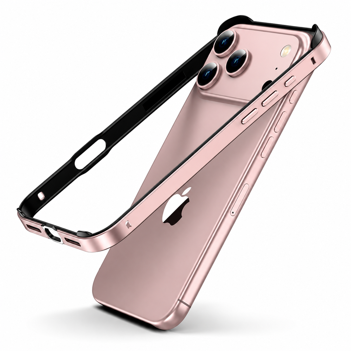 Premium iPhone Case Aluminum Metal Frame Bumper Cover Silicone Protection Shockproof Durable Rugged Edge Protection Case