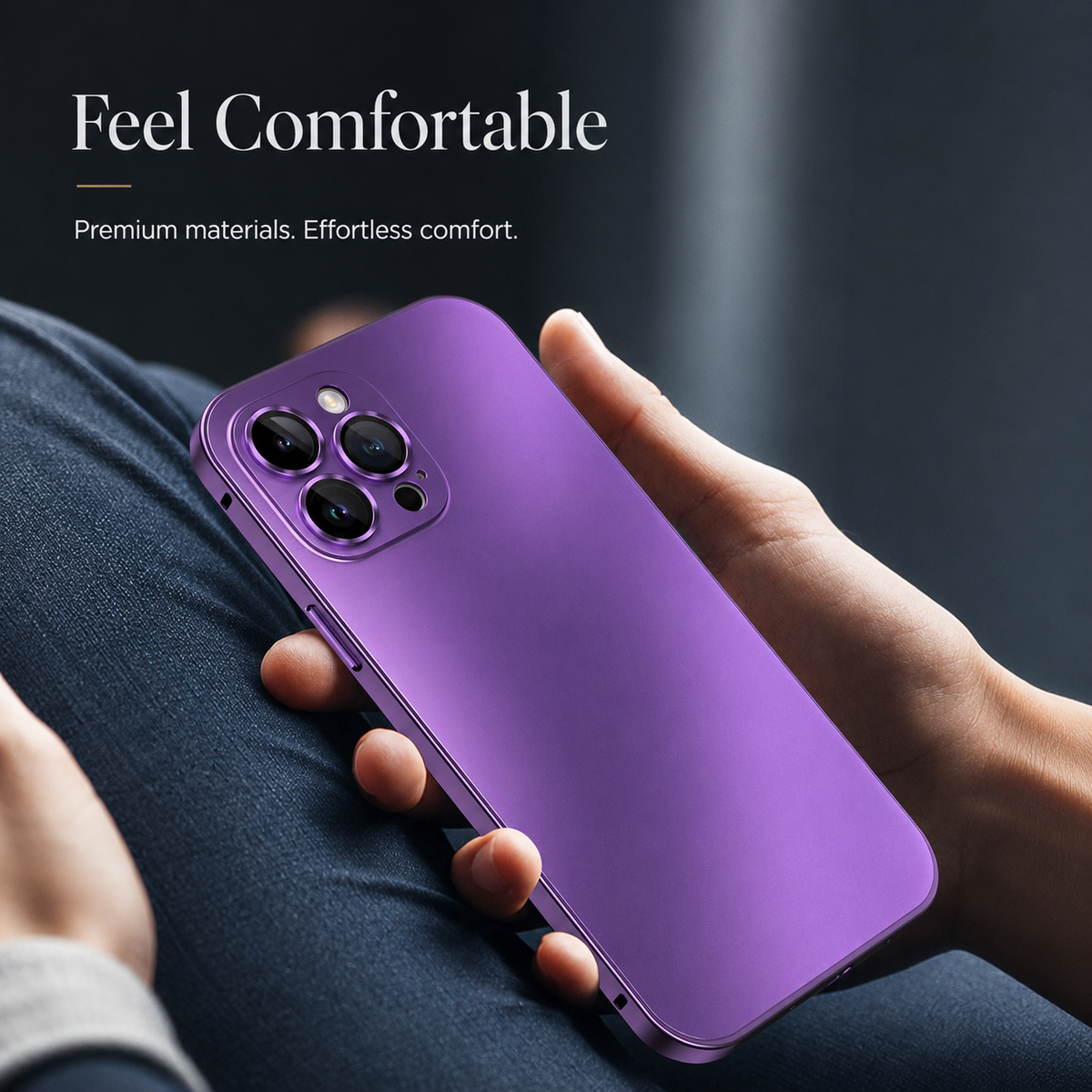 Premium iPhone Case Aluminum Metal Frame Cover Shockproof PC Back Camera Lens Protection Slim Lightweight Design