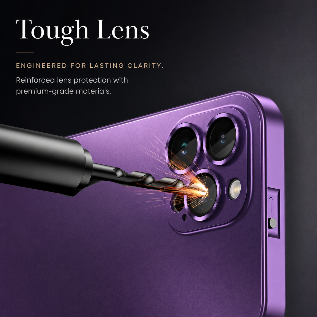 Premium iPhone Case Aluminum Metal Frame Cover Shockproof PC Back Camera Lens Protection Slim Lightweight Design