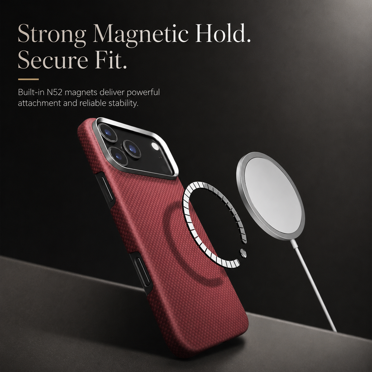 Premium iPhone Case Aramid Kevlar Carbon Fiber Cover MagSafe Compatible Ultra Slim Shockproof Protective Case