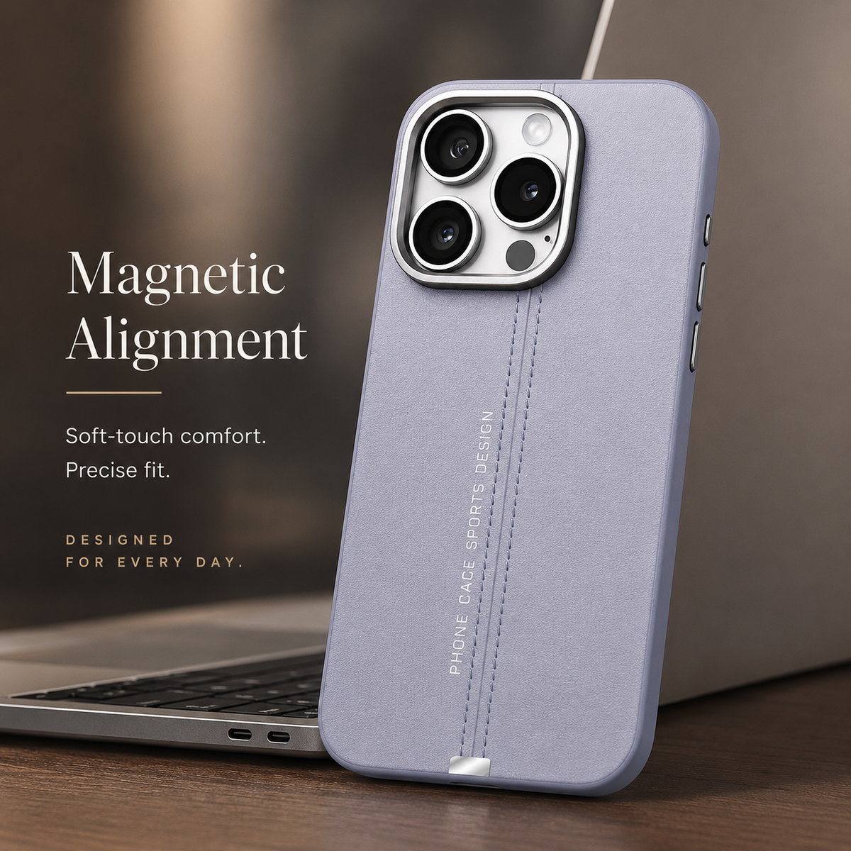 Premium iPhone Case Business Leather MagSafe Magnetic Cover Anti Fall Metal Button Protective Case