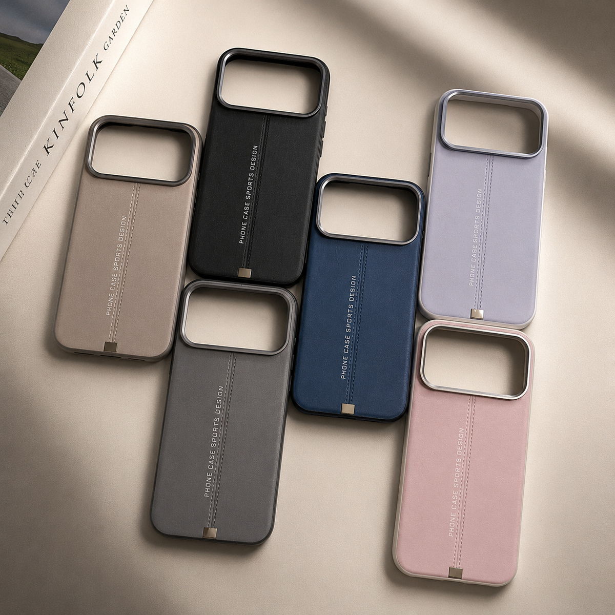 Premium iPhone Case Business Leather MagSafe Magnetic Cover Anti Fall Metal Button Protective Case