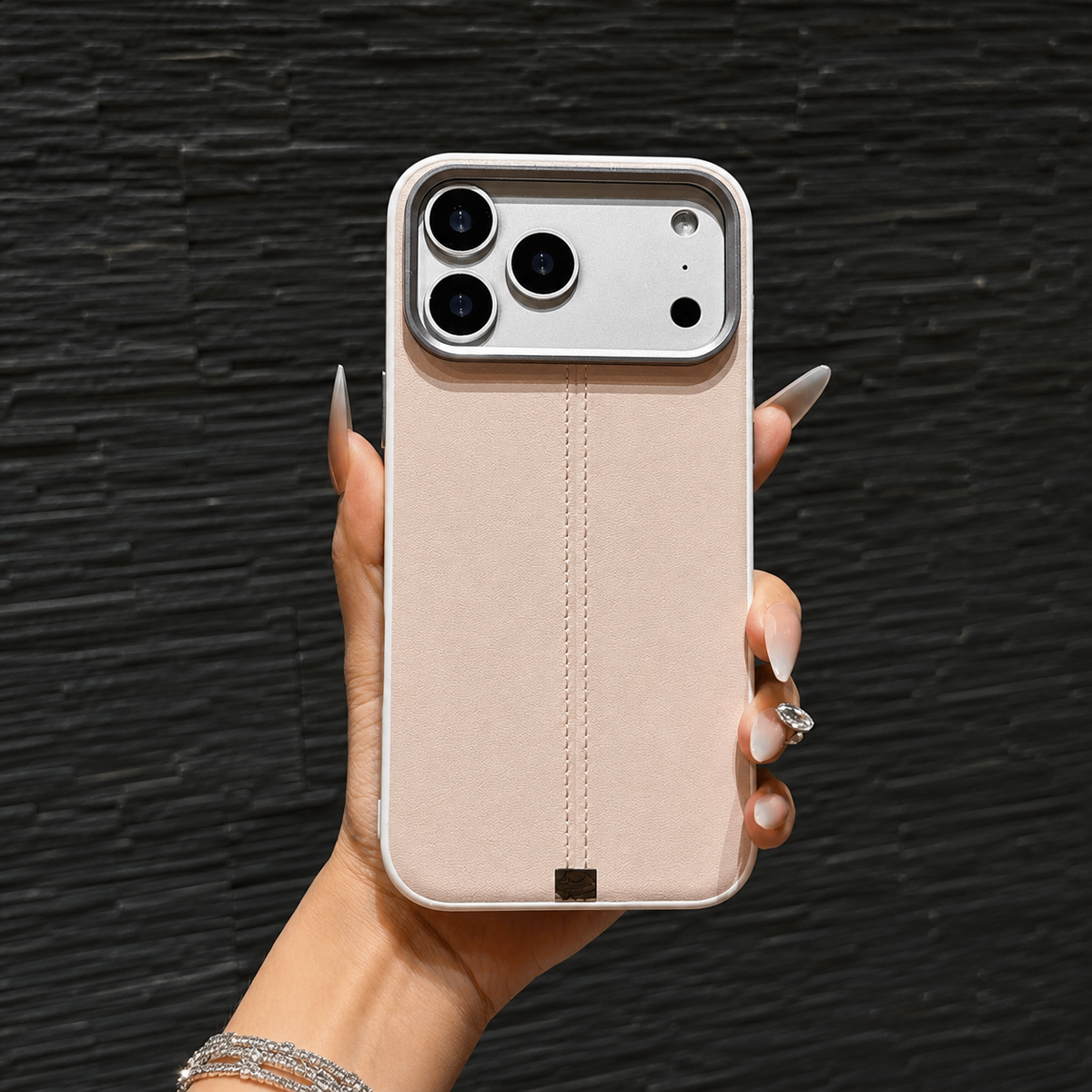 Premium iPhone Case Business Leather MagSafe Magnetic Cover Anti Fall Metal Button Protective Case