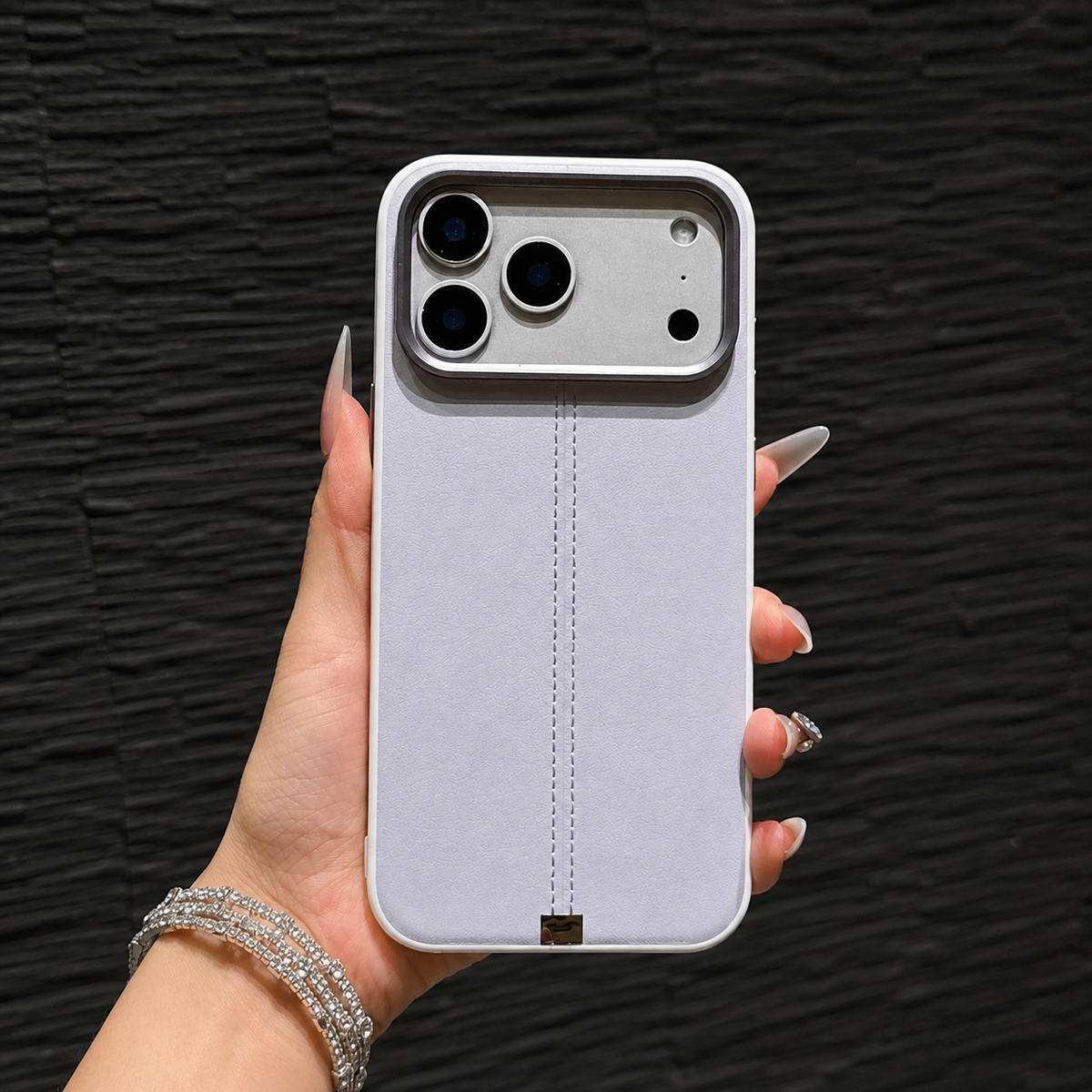 Premium iPhone Case Business Leather MagSafe Magnetic Cover Anti Fall Metal Button Protective Case