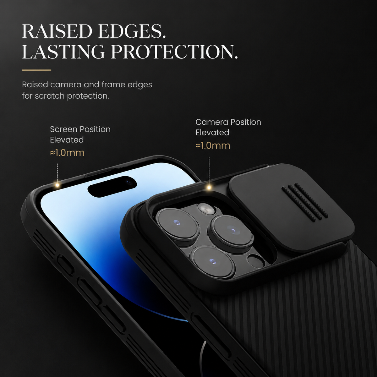Premium iPhone Case CamShield Magnetic Cover Sliding Camera Protection Shockproof TPU PC Rugged Full Coverage