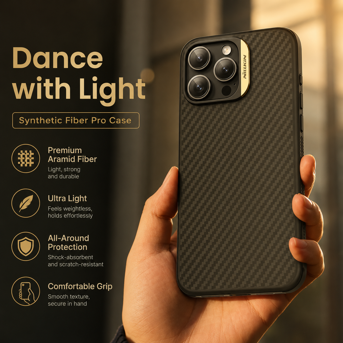 Premium iPhone Case CarboProp Magnetic TPU PC Cover with Lens Holder Shockproof Protective Shell MagSafe Compatible Design