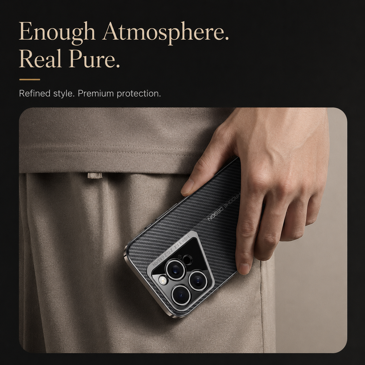 Premium iPhone Case Carbon Fiber Electroplated Cover Magnetic Shockproof Anti Fingerprint Full Coverage Protective Case