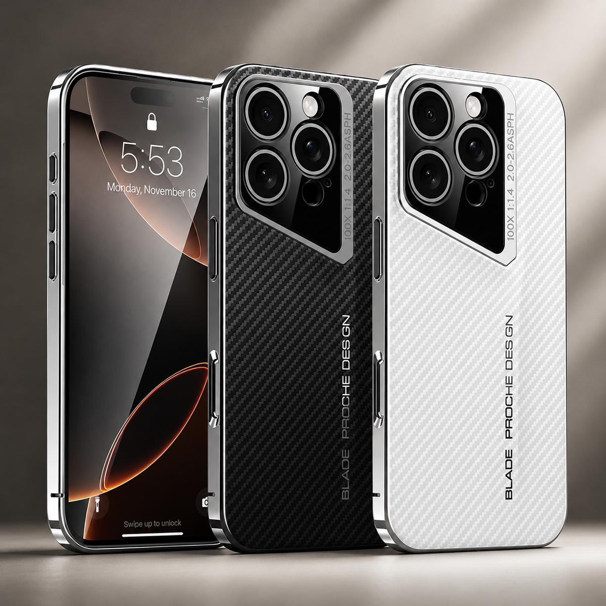 Premium iPhone Case Carbon Fiber Electroplated Cover Magnetic Shockproof Anti Fingerprint Full Coverage Protective Case