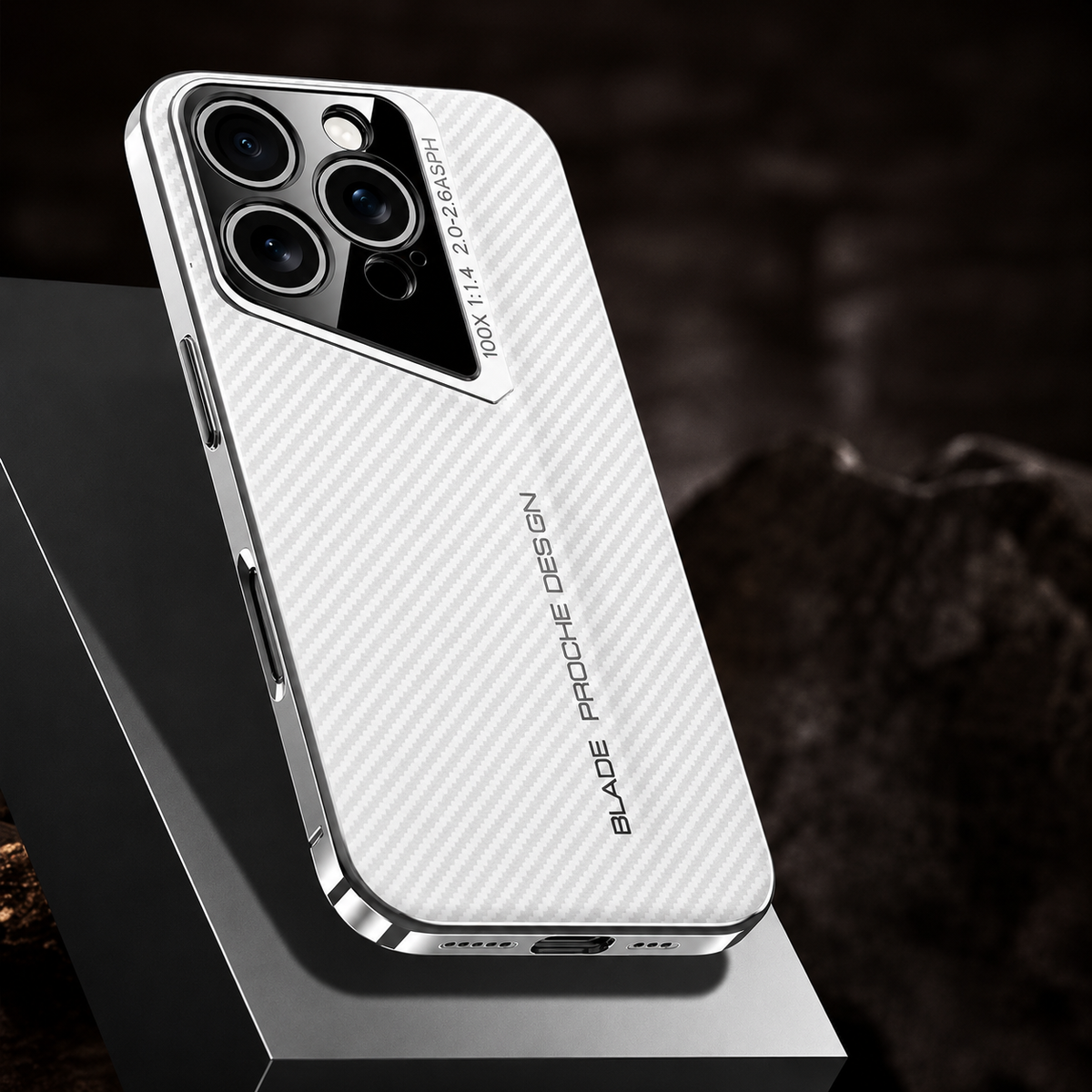 Premium iPhone Case Carbon Fiber Electroplated Cover Magnetic Shockproof Anti Fingerprint Full Coverage Protective Case