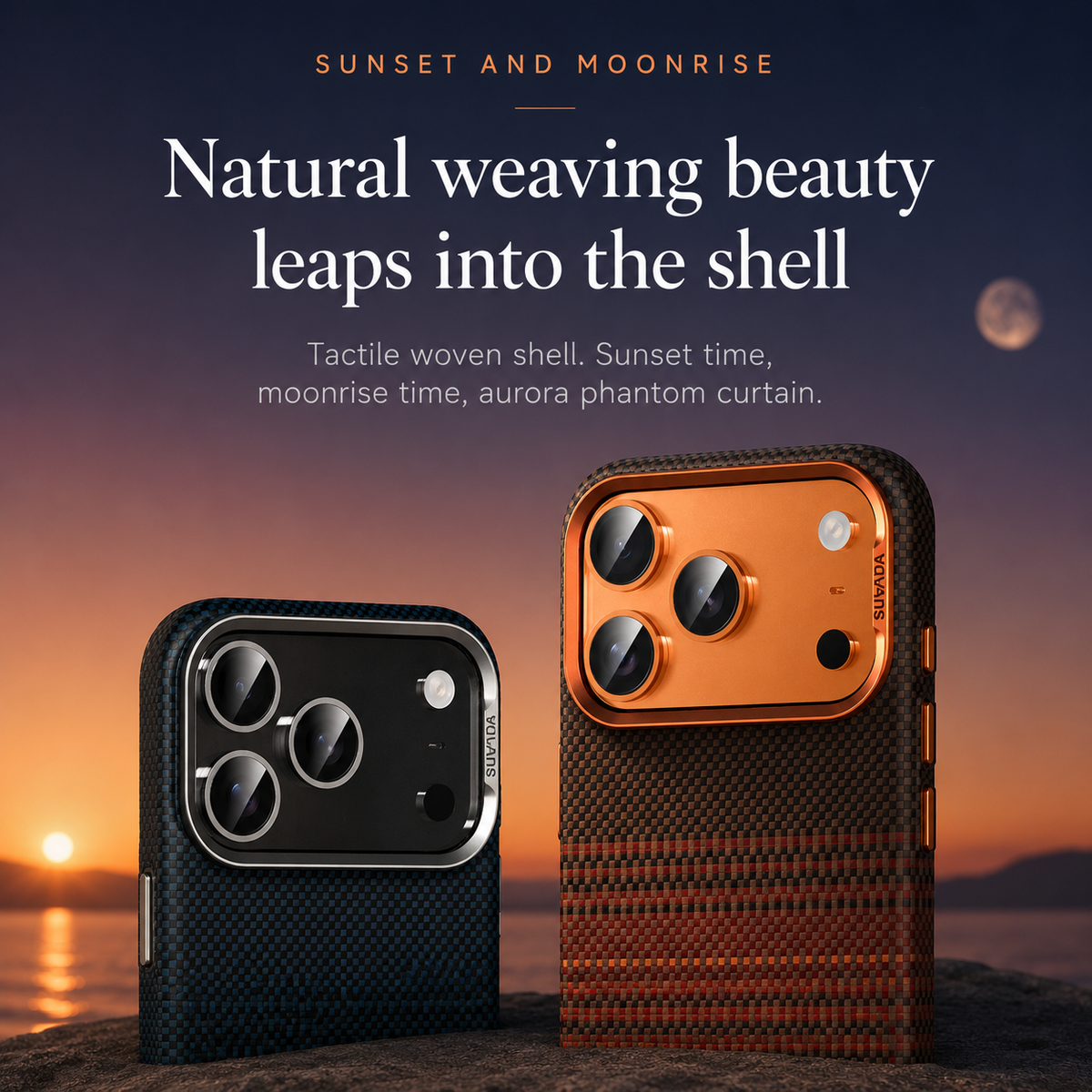 Premium iPhone Case Carbon Fiber Pattern MagSafe Compatible Kevlar Style Shockproof PC Hard Protective Cover with Magnetic Alignment Design