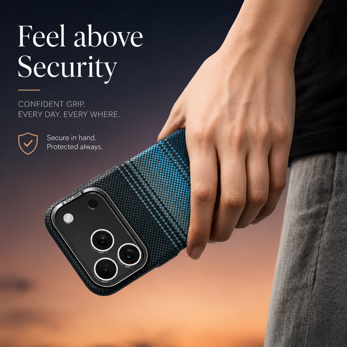 Premium iPhone Case Carbon Fiber Pattern MagSafe Compatible Kevlar Style Shockproof PC Hard Protective Cover with Magnetic Alignment Design
